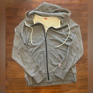 HOMAGE Gray Hoodie with Cream Trim and Red Logo
